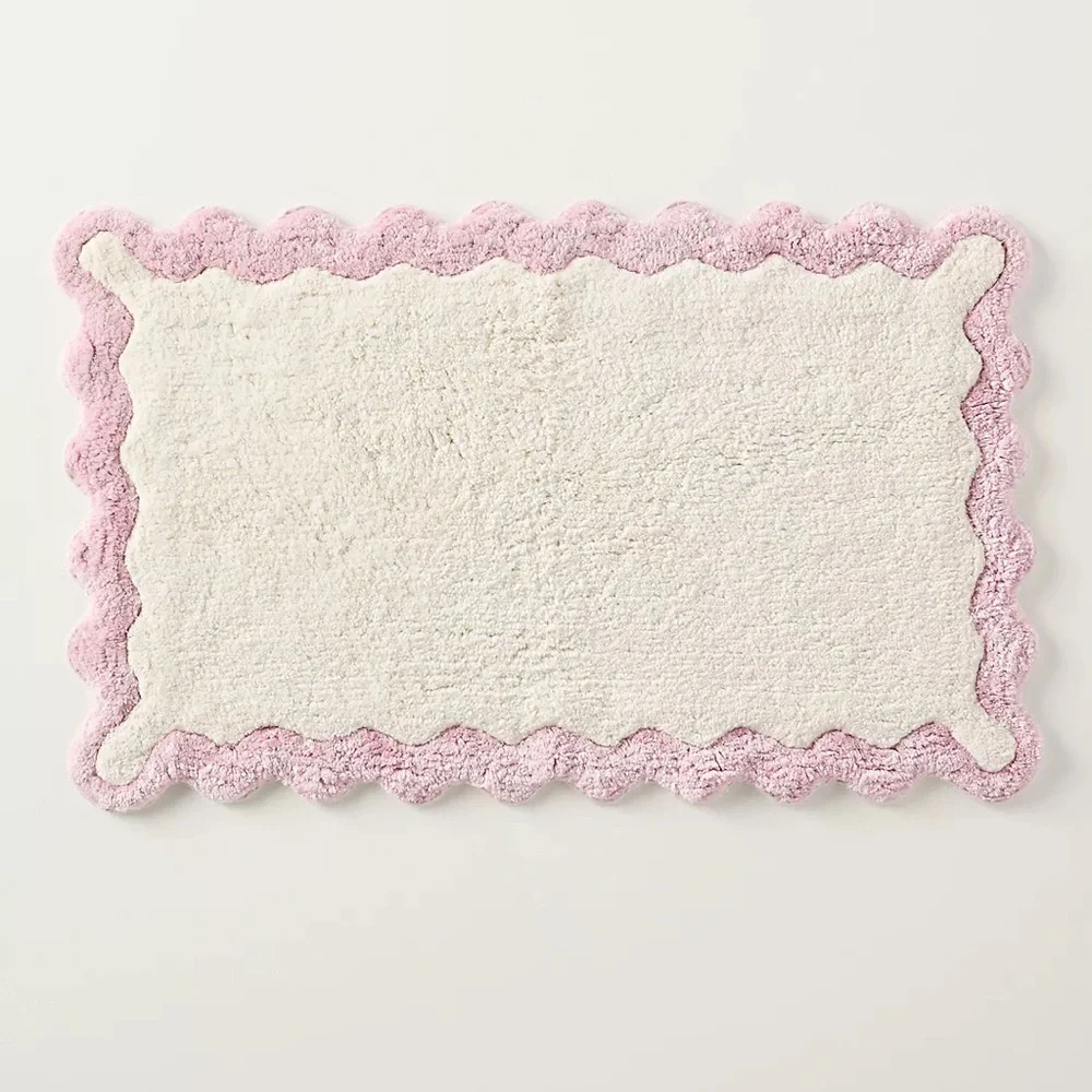 Maeve by Anthropologie Scalloped Cotton Bath Mat New